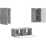  Set TV komoda Zidne 6 pcs Betonski sivi Konstruirano drvo | Eponuda.com