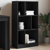  The Living Store Knjižna omara črna 57x28,5x107,5 cm inženirski les - Knjižna Omara, (21497199) | Shoptok.si