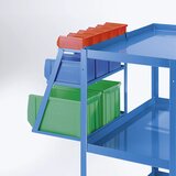 eurokraft pro Komplet odprtih skladiščnih posod, obešanje z držalom, svetlo modra | Shoptok.si