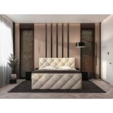 CARRYHOME POSTELJA Z VZMETNICO 160 cm x 200 cm , tekstil bež | Shoptok.si