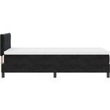 vidaXL Kutna kreveta s ovom madracem Crna 100x200 cm Baršun | shoptok.hr