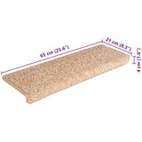  Prostirke za stepenice 30 kom 65x21x4 cm zlatne pravokutne rubove | shoptok.hr