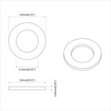  Podlošci 12 pcs Srebrno 12 x 12 x 1,2 cm Željezo | shoptok.hr