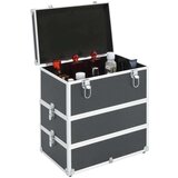  Kovčeg za šminku 37 x 24 x 40 cm crni aluminijski | shoptok.hr