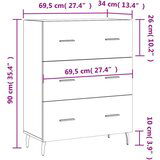  Komoda siva boja betona 69 5x34x90 cm od konstruiranog drva | shoptok.hr