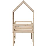 vidaXL visoki krevet s krovom 80 x 200 cm od masivne borovine | shoptok.hr