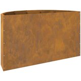 vidaXL Cvetlično korito Rjav 90 x 45 x 50 cm Vremensko odporno jeklo | Shoptok.si
