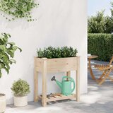 vidaXL Sadeći i saksije Prirodno drvo Drvo s oblogom 71 x 37 x 76.5 cm | shoptok.hr