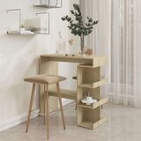 vidaXL Barska miza s policami sonoma hrast 100x50x101,5 cm iverna pl. | Shoptok.si