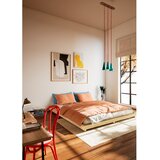 Karup Design Zakonska postelja iz masivnega bora z letvenim dnom 140x200 cm v naravni barvi Dock – | Shoptok.si