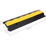 vidaXL Rampe za zaštitu kabela s 2 kanala 2 kom 100 cm gumene | shoptok.hr