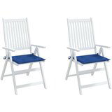 vidaXL Blazine za vrtne stole 2 kosa kraljevsko modre 40x40x3 cm blago | Shoptok.si