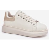 GOE Leather Women's Sneakers On Platform Beige | shoptok.hr