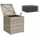  Vrtni stolci s jastucima 2 kom svijetlo sivi 40x40x43 cm | shoptok.hr