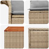 Set sofe 8 kom. Bež i svijetlo siva Poli Rattan i čelik | shoptok.hr