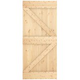  Klizna vrata Prirodna i bijela 90 x 210 cm Masivna borovina | shoptok.hr