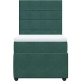 Box spring krevet s madracem tamnozeleni 90x200 cm baršunasti | shoptok.hr