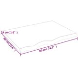  Kopalniški pult temno siv 80x60x4 cm obdelan trden les | Shoptok.si