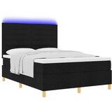  Postelja z vzmetnico z vzmetnico Črna 160 x 200 cm blago, (5000023033) | Shoptok.si