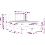  Okvir za krevet Plava 140 x 190 cm Baršun - Plava 140 x 190 cm | shoptok.hr