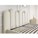 Bobochic Paris Bež tapecirani bračni krevet s prostorom za odlaganje s podnicom 160x200 cm Badja – | shoptok.hr