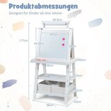  3 u 1 dječja dvostrana slikarska tabla, tabla i crtaći papir, stojeća tabla, bijela | shoptok.hr