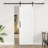 vidaXL Drsna vrata s kompletom pribora 'ORKDAL'Bela trdna lesena bora | Shoptok.si
