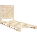 vidaXL Posteljni okvir z vzglavjem 90x200 cm trdna borovina | Shoptok.si