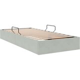  Ottomanska Okvir za krevet s pohranom s pohranom Baršun - Svjetlosiva 100 x 200 cm | shoptok.hr