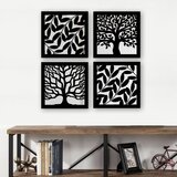 Wallity set ogledala SYH7436502136139, crni Cene