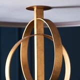  Endon 95211 - Luster na lancu 5xE27/10W/230V prečnik 70 cm siva/mesing | Eponuda.com