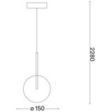 Ideal Lux led luster na sajli equinoxe 1xG4/2W/230V prečnik 15 cm hrom/proziran | Eponuda.com