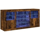  Komoda s LED svjetlima boja dimljenog hrasta 142,5x37x67 cm | shoptok.hr