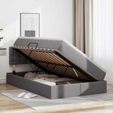  Krevet s prostorom za pohranu s LED-om Siva 120 x 200 cm | shoptok.hr