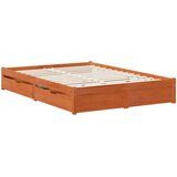  Krevetna konstrukcija 3 pcs Vosak smeđa Čvrsto borovo drvo | shoptok.hr