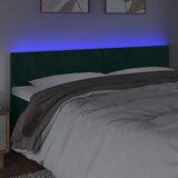  LED uzglavlje tamnozeleno 180x5x78/88 cm baršunasto | shoptok.hr
