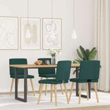  Blagovaonske stolice 4 kom tamnozelene tkanine | shoptok.hr
