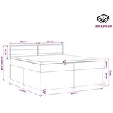  Boxspring krevet s madracem Plava 200 x 200 cm Tkanina - Plava 200 x 200 cm Dizajn linija | shoptok.hr
