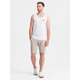 Ombre Summer Vibe printed men's cotton tank top - white | Shoptok.si