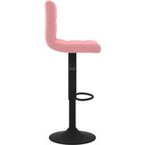 vidaXL Barski stolček roza žamet | Shoptok.si