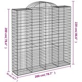  Lučne gabionske košare 10kom 200x50x200/220cm pocinčano željezo | shoptok.hr