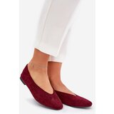 Boto Classic Ballet Flats Made Of Eco Suede Burgundy Osallin | ePonuda.com