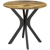 Nesta Okrogla jedilna miza za 2 osebi, moderno jekleno ogrodje, rustikalno rjava, Ø78x75 cm, za kuhinjo in jedilnico, (5000493594) | Shoptok.si