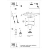Nice Lamps Siva stropna svjetiljka s metalnim sjenilom 10x10 cm Lorum – | shoptok.hr