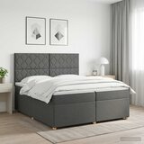  Boxspring krevet s madracem Tamnosiva 200 x 200 cm Tkanina | shoptok.hr