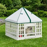  4-panelni ogradni igralište za pse s krovom 88 x 58 cm Plastika | Shoptok.si