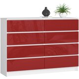 AKORD KOMODA K140 8SZ CLP RDEČI GLOSS, (21703238) Cene
