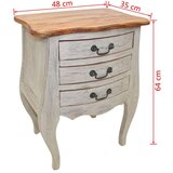  Noćni Ormarić Masivno Obnovljeno Drvo 48x35x64 cm | shoptok.hr