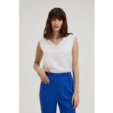 Moodo Women's tank top with ruffles - white | shoptok.hr