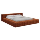 Makamii Tapecirani bračni krevet s podnicom 140x200 cm boje terakote Akela – | shoptok.hr